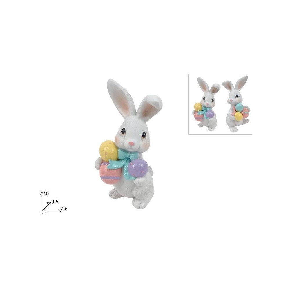 CONIGLIO 16CM C 3 UOVA 2ASS